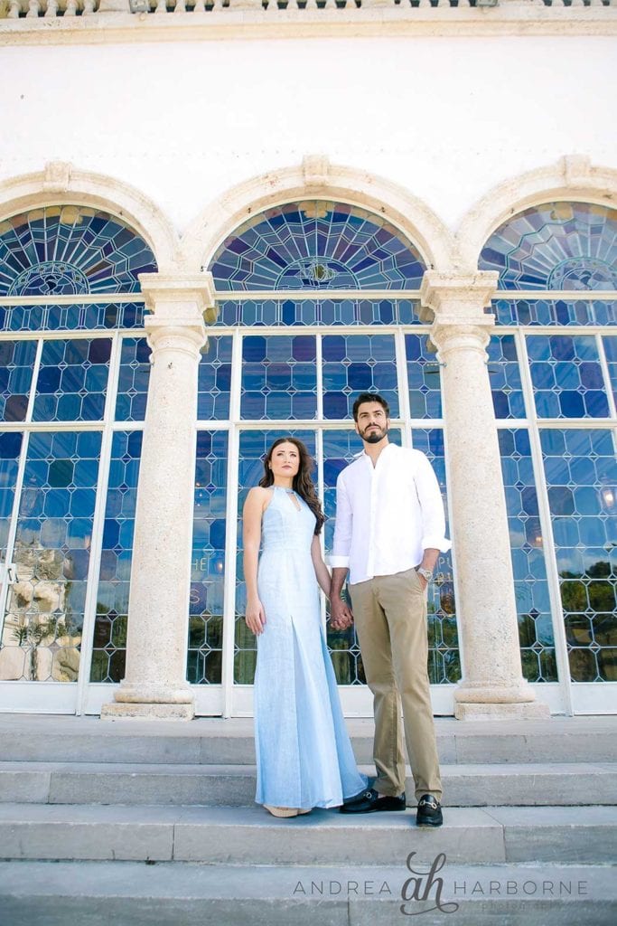 engagement photography at vizcaya in Miami