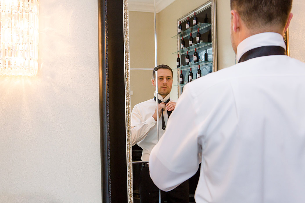 Groom getting ready 