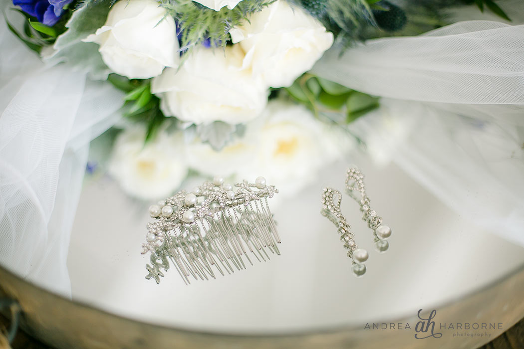 Beautiful detail shots of wedding jewelry