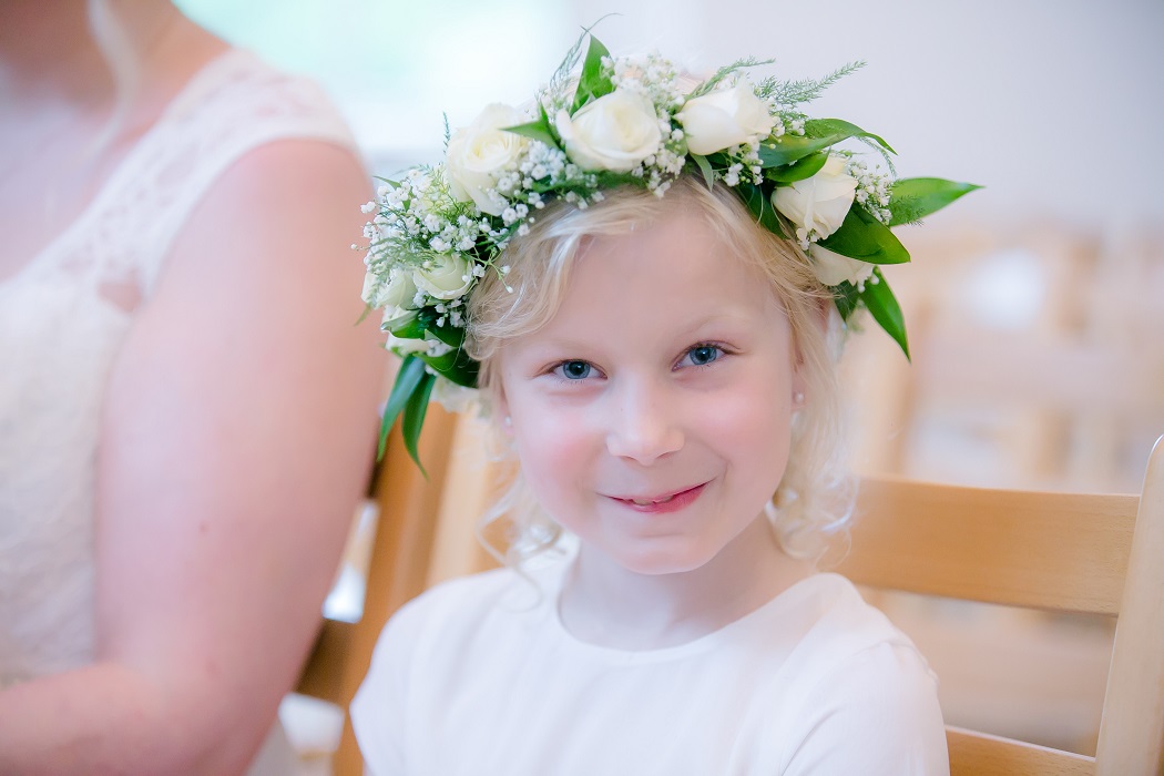 gorgeous blonde flower girl