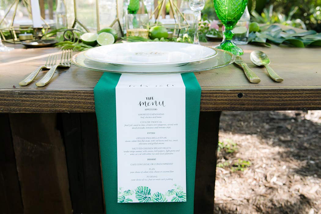 unique wedding menu design