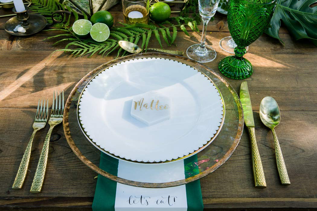 modern wedding table setting