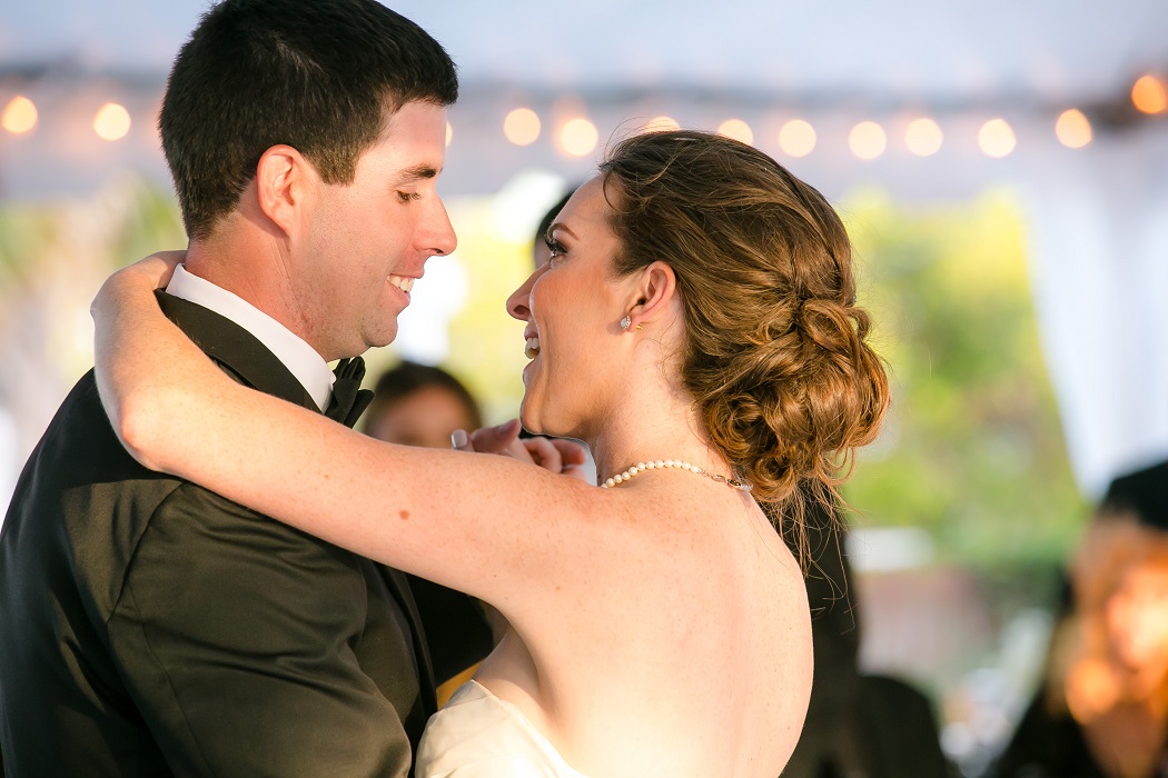 bride and groom first dance