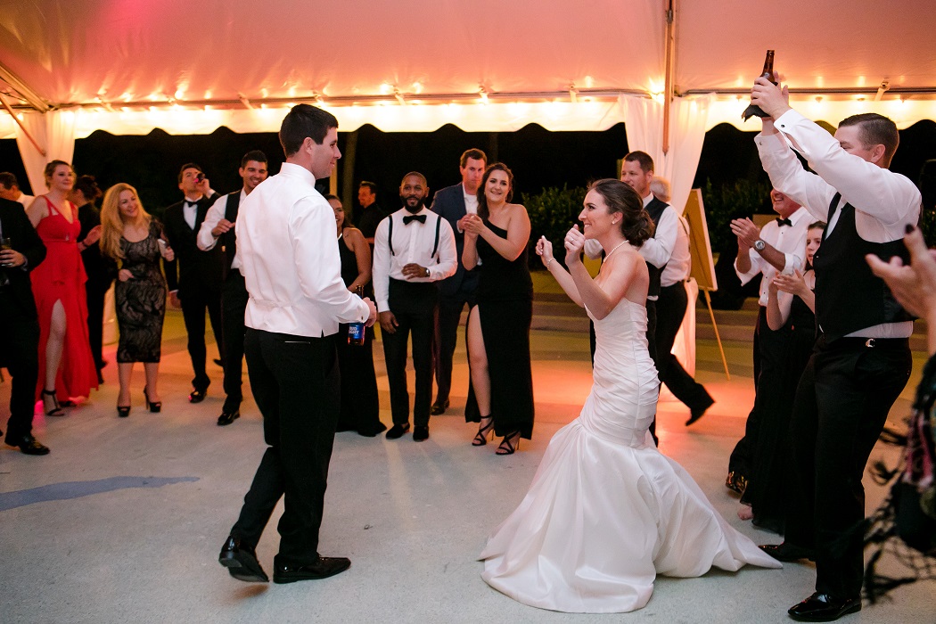 bride and groom first dance