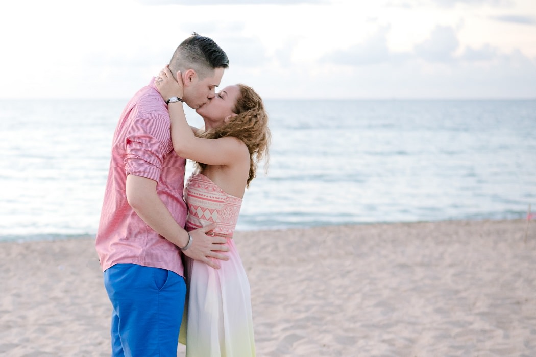 romantic beach proposal photoshoot