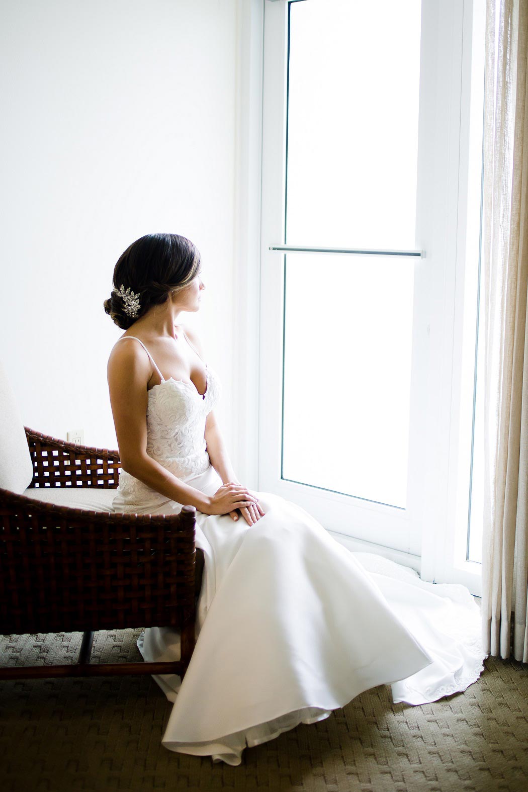 beautiful bridal shot at biltmore hotel miami | bride getting ready photography