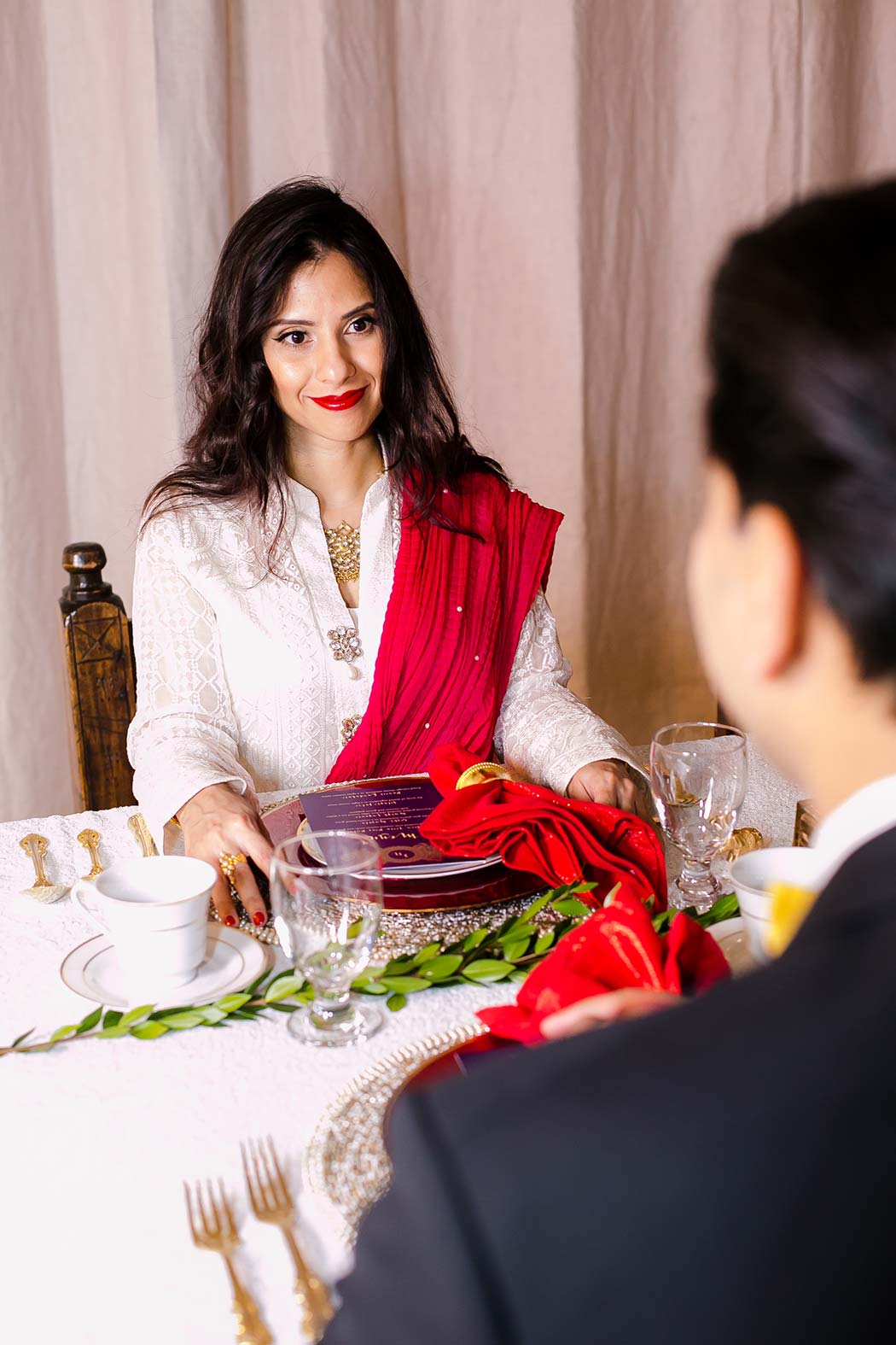 indian bride and groom enjoy this indian wedding styled photoshoot