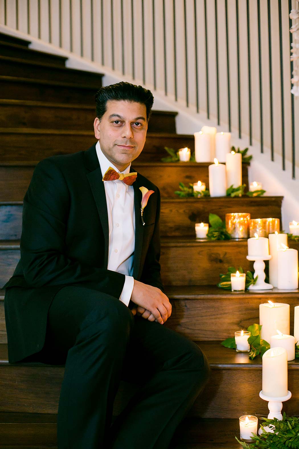 unique posing ideas for indian groom with candles | indian wedding styled photoshoot