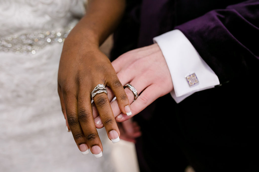 unique idea for photographing wedding rings of bride and groom