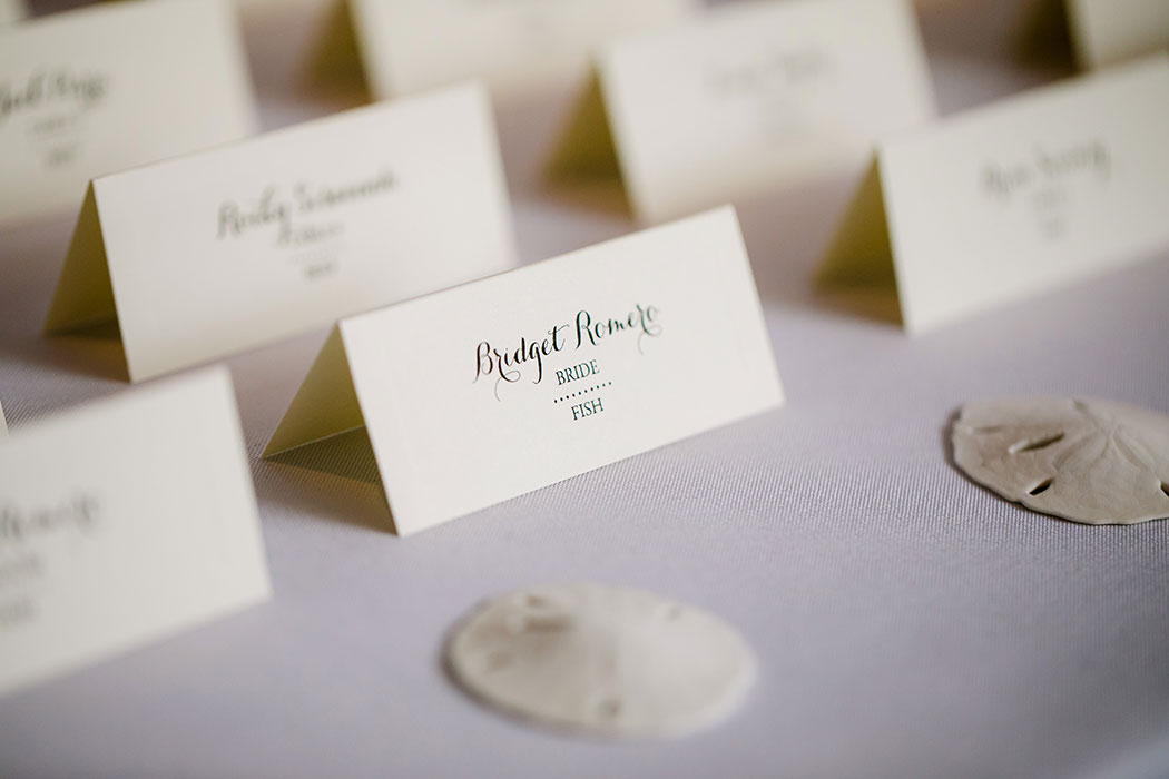 nautical themed wedding place cards | lighthouse point yacht club