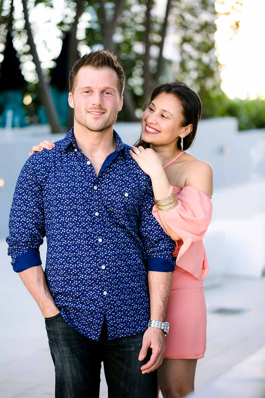 posing idea for engagement photoshoot in fort lauderdale