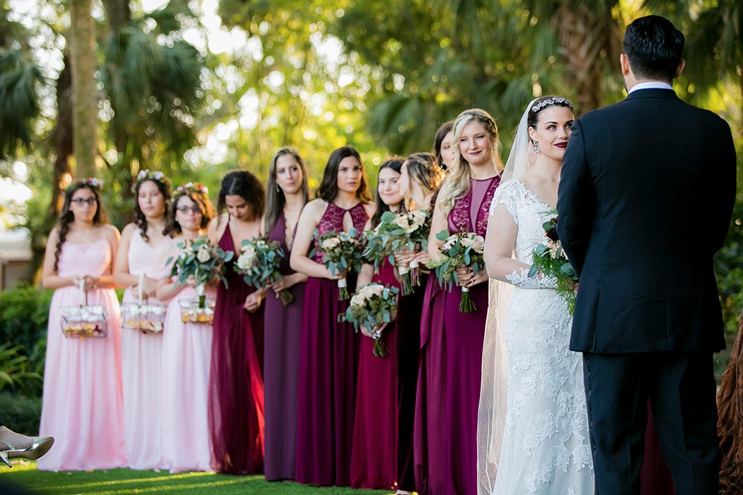 wedding ceremony at flamingo gardens