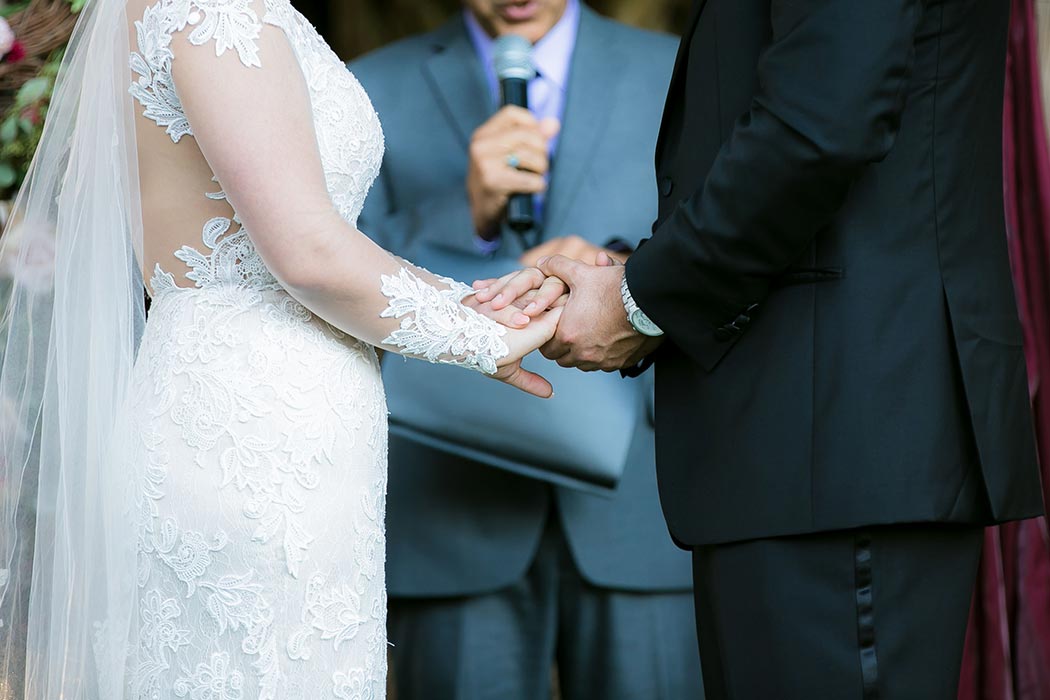 wedding vows at flamingo gardens wedding