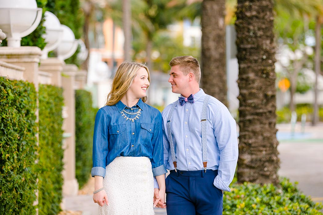 romantic engagement photoshoot on las olas boulevard fort lauderdale