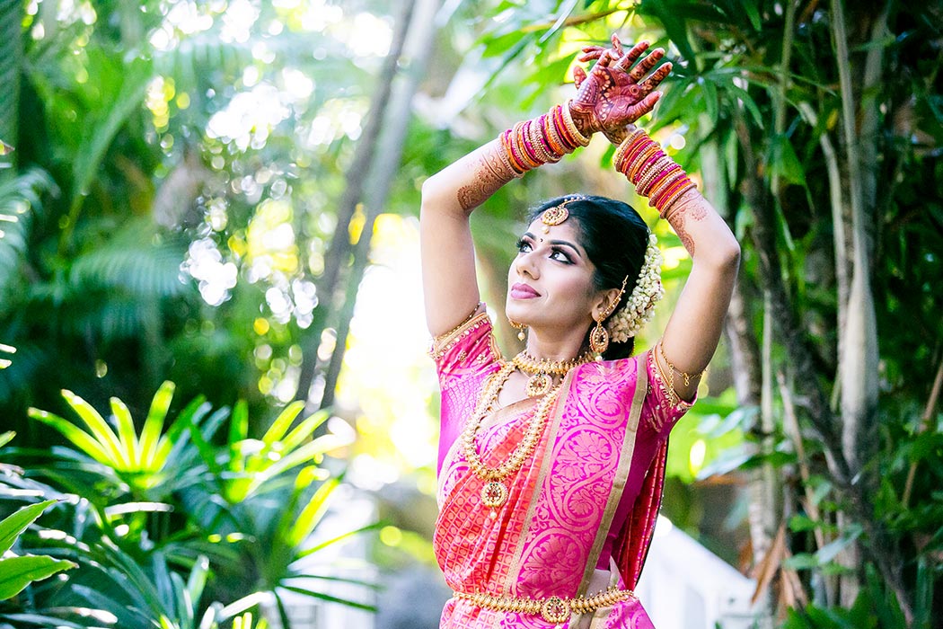 indian bride captured in unique wedding pose