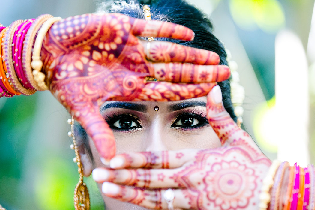 unique indian bridal portrait | fun portrait of indian bride