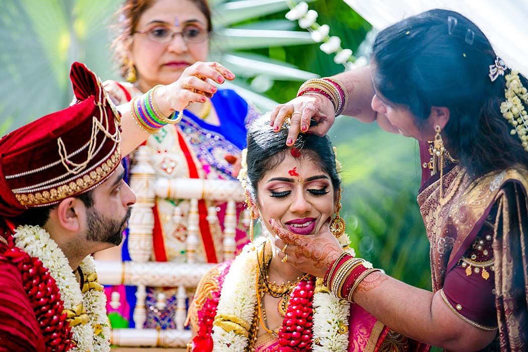 beautiful indian bride during ceremony