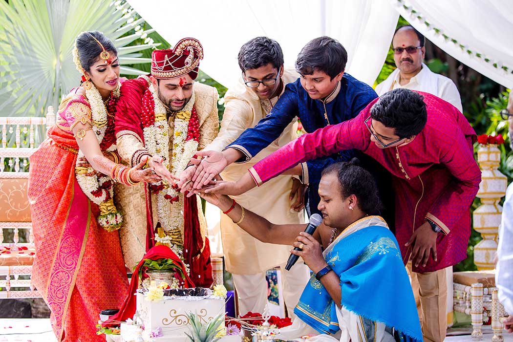 indian bride and groom get married in fort lauderdale bahia mar