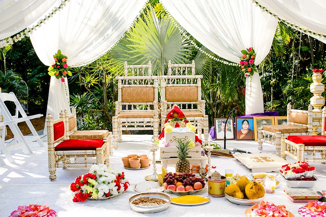 indian wedding mandap photograph in fort lauderdale