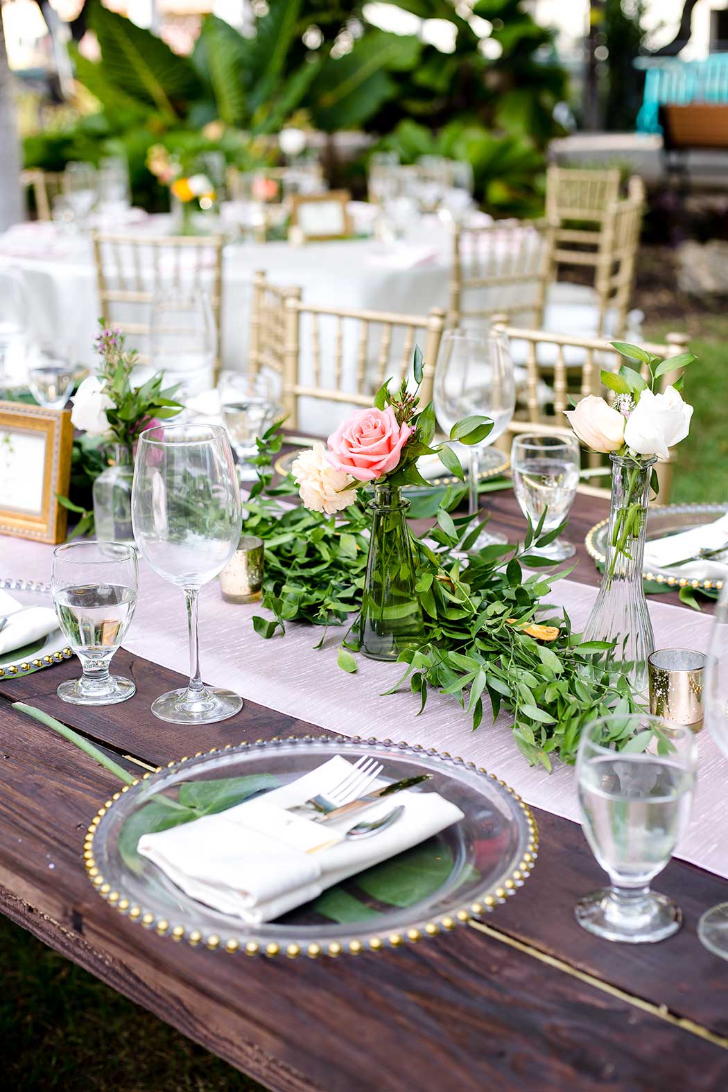contemporary and modern wedding reception table