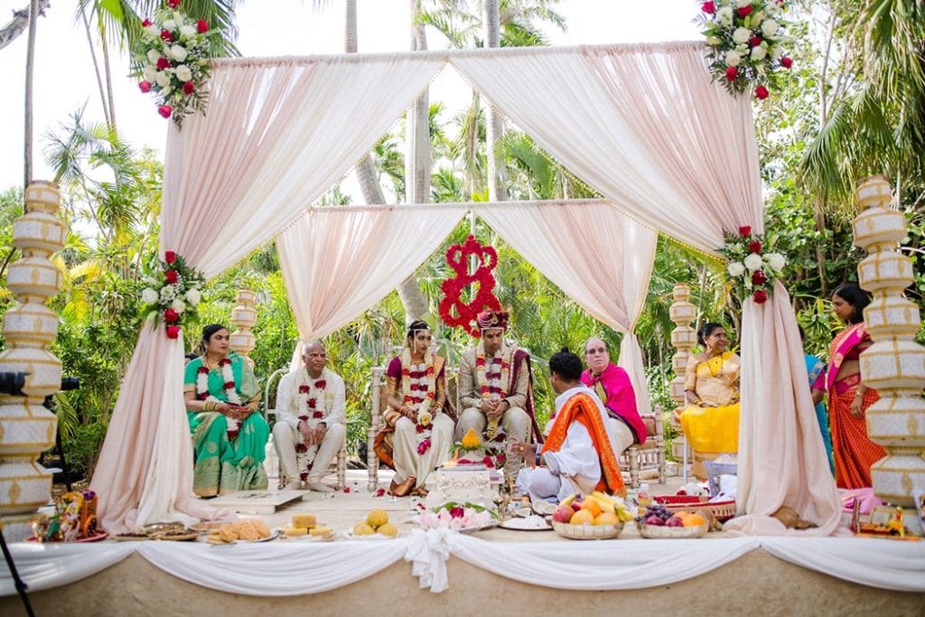 indian wedding ceremony at bahia mar fort lauderdale