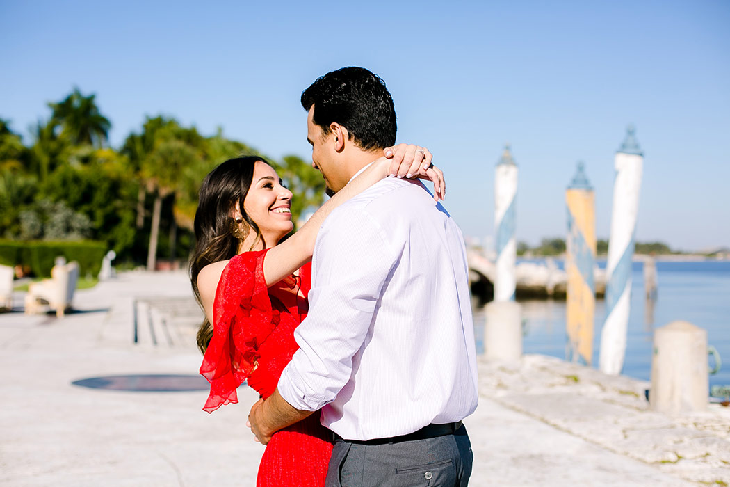 couple pose for engagement photography vizcaya | engagement photography fort lauderdale