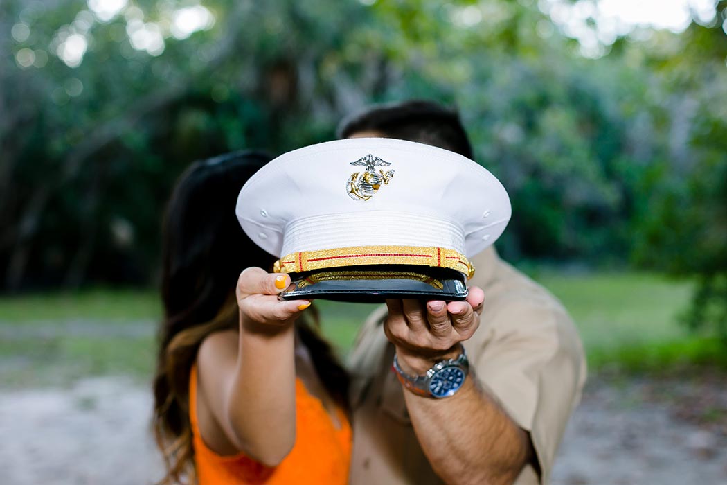 unique military themed engagement photo session
