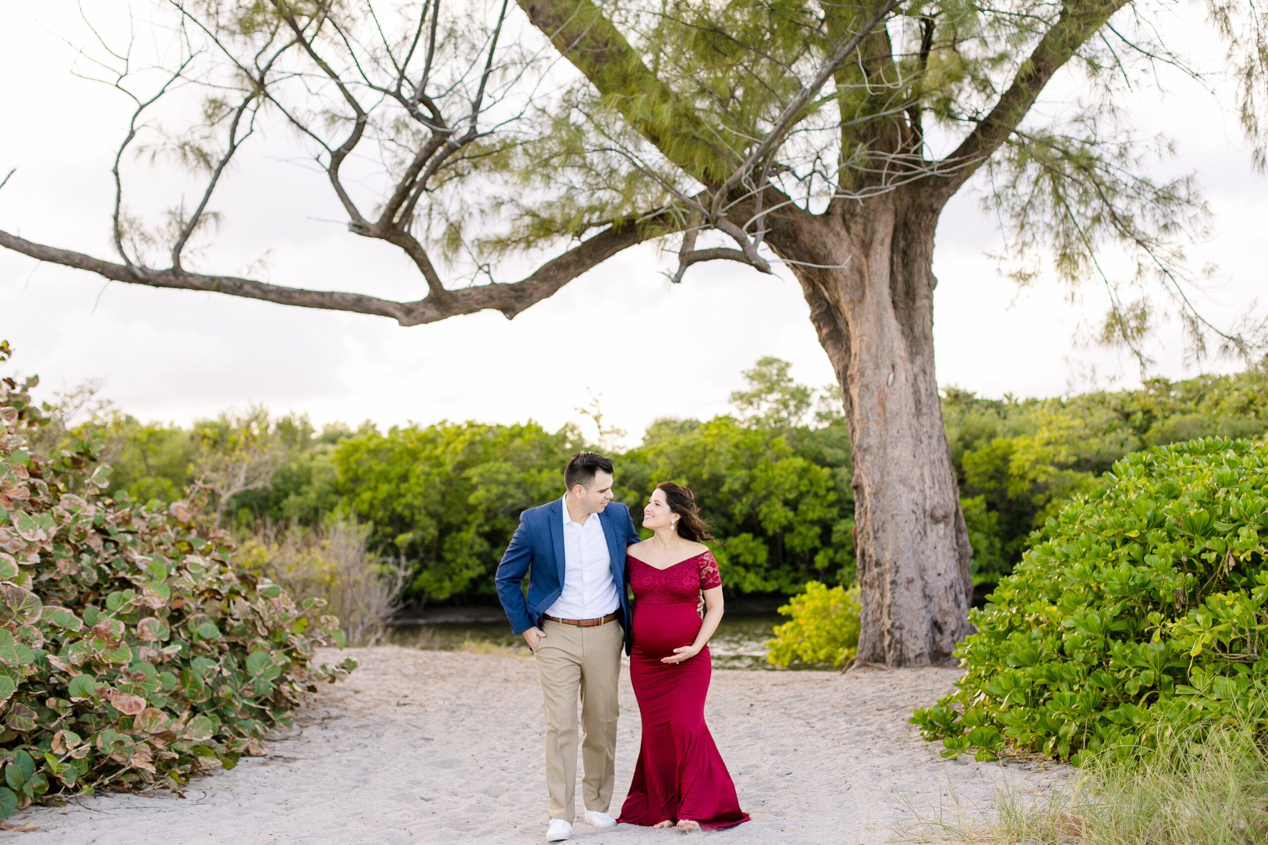 vintage white lace maternity dress and flower crown