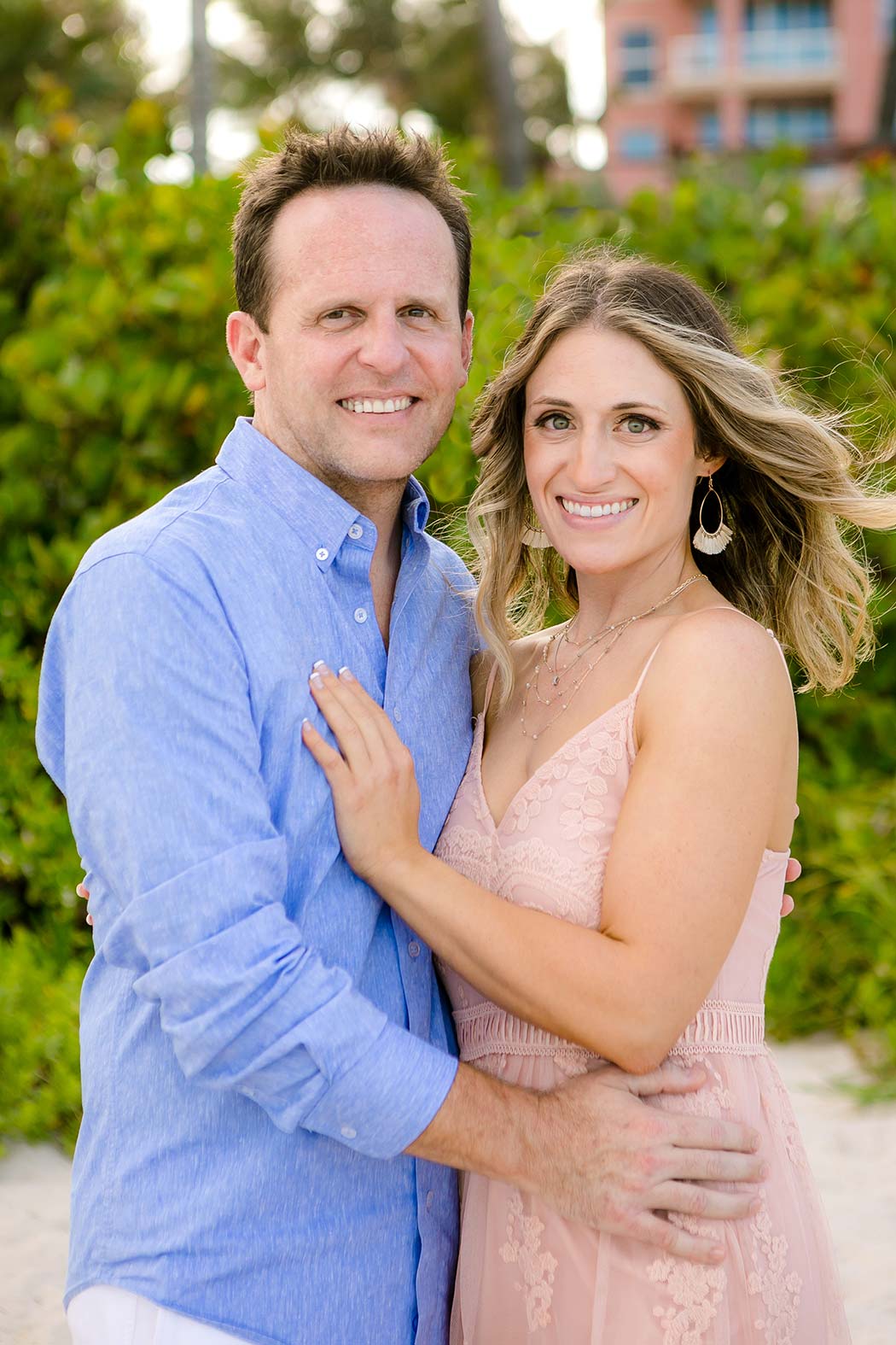 engagement photoshoot on the beach in fort lauderdale
