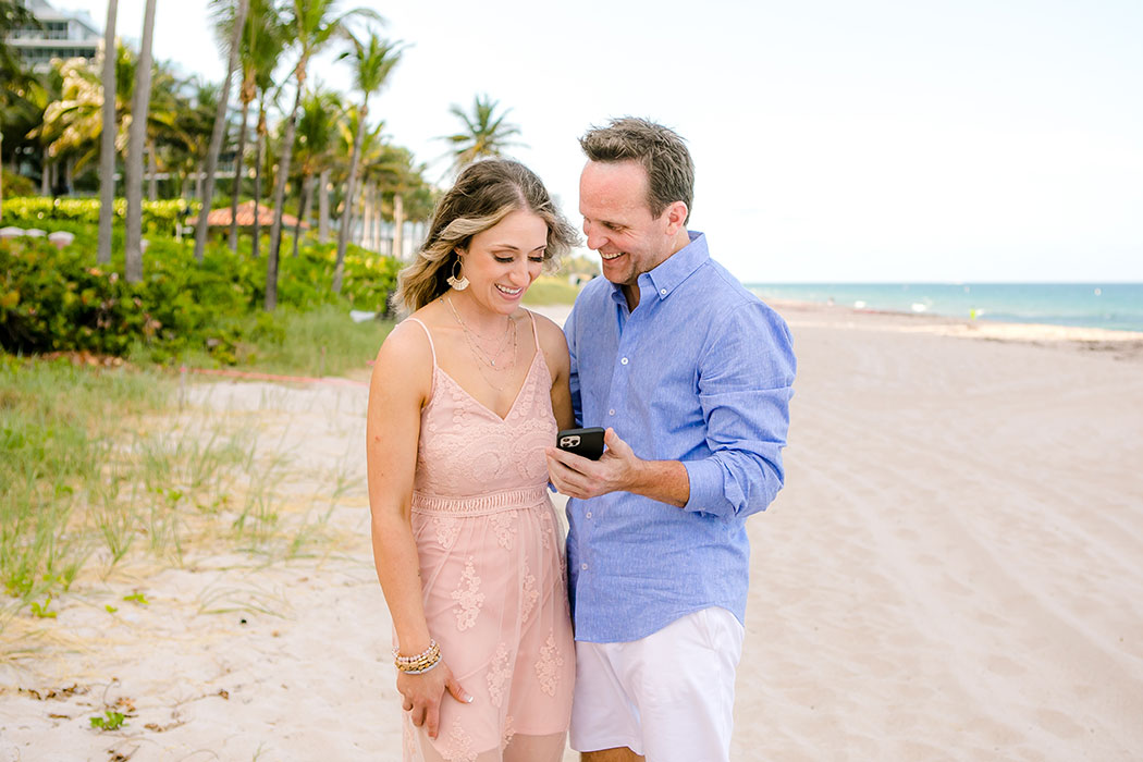 unique surprise beach proposal in fort lauderdale | unique beach engagement photoshoot