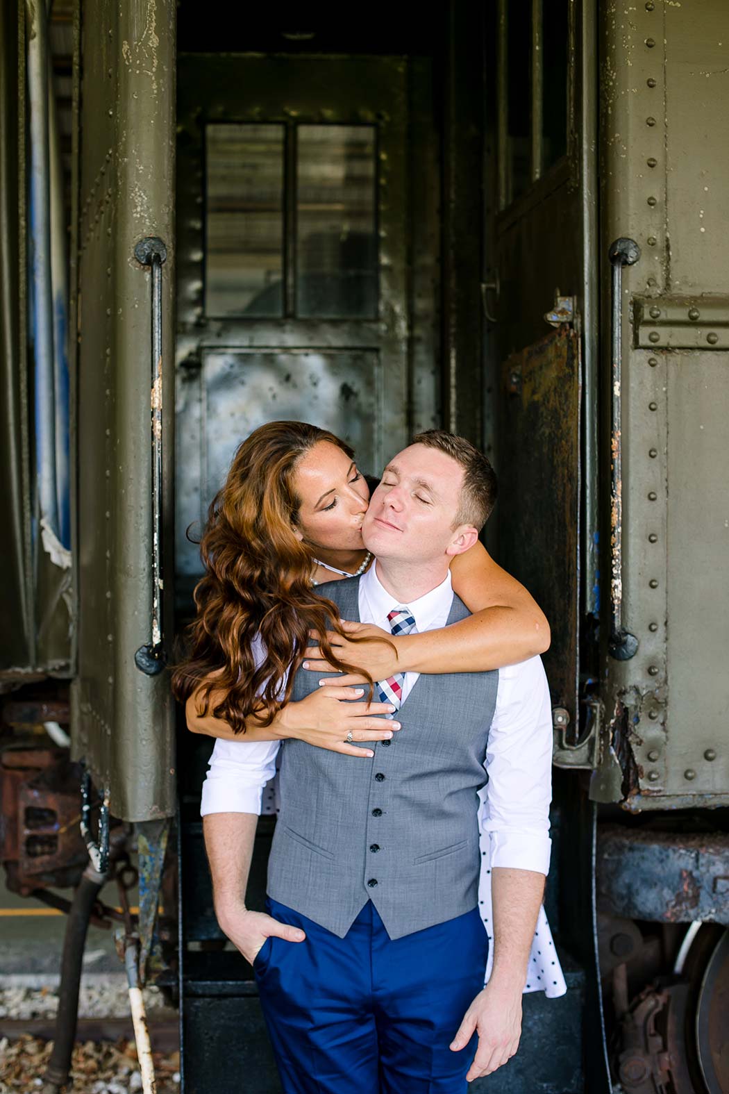 vintage engagement session | vintage photography at gold coast railroad museum miami | fort lauderdale engagement photographer