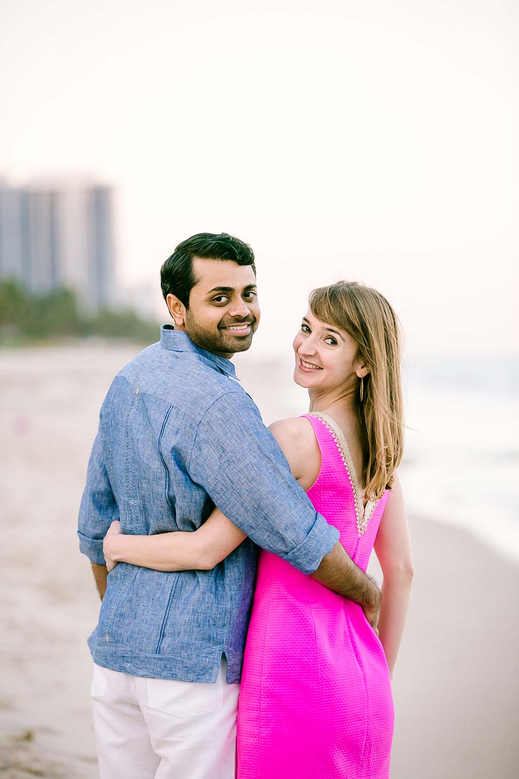 beautiful engagement poses for engagement photography on fort lauderdale beach