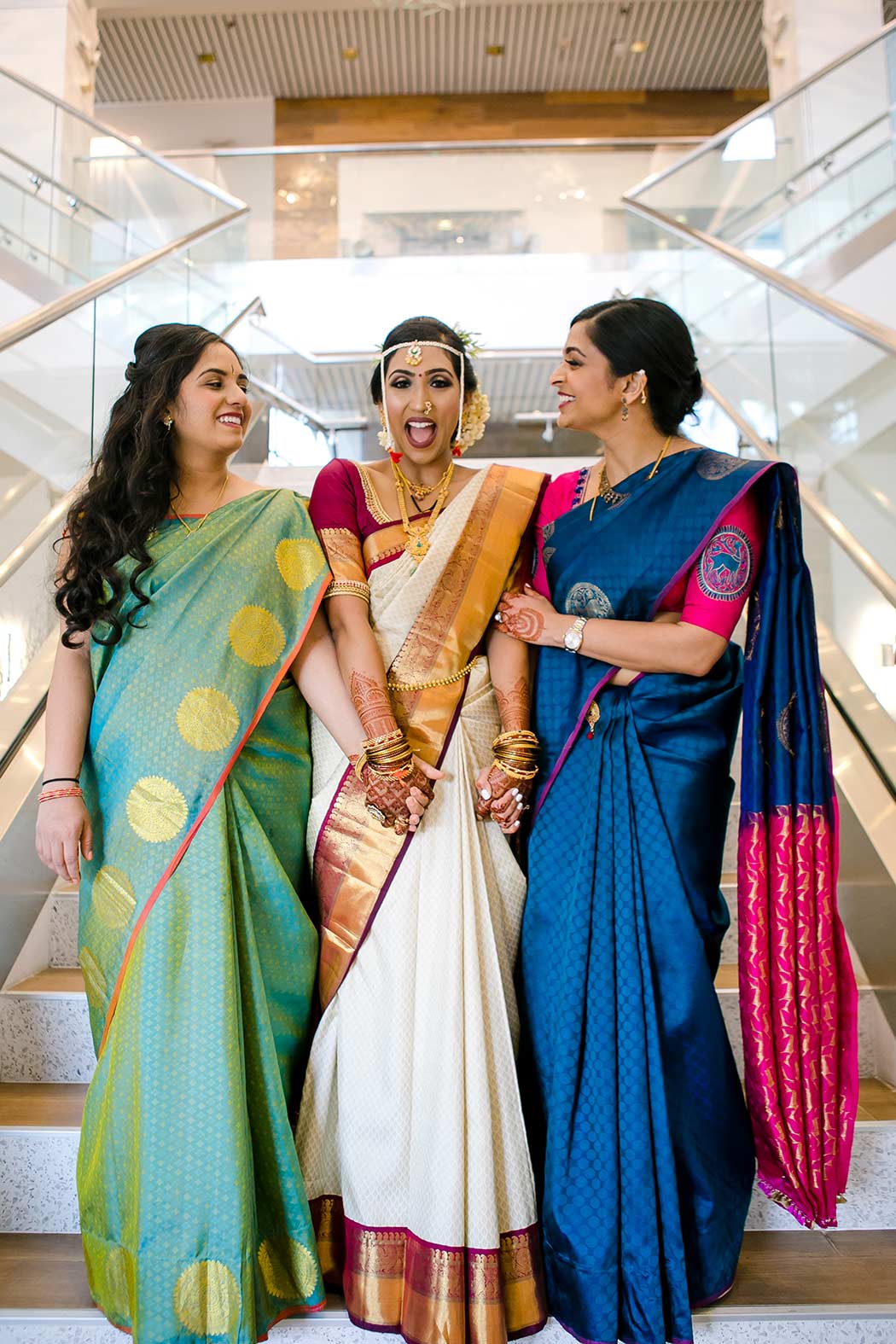 indian bride and bridesmaids