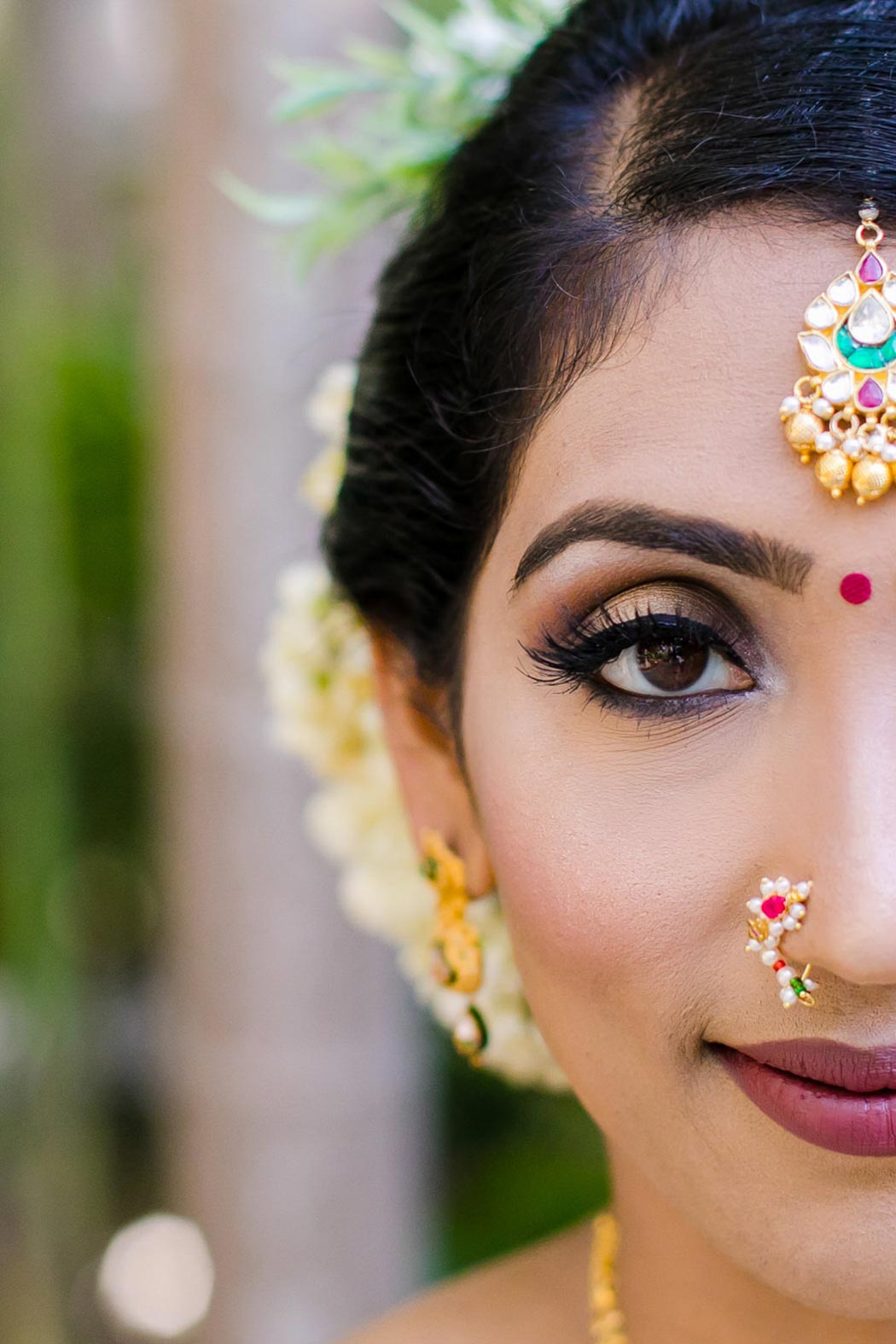 indian bride on her wedding day