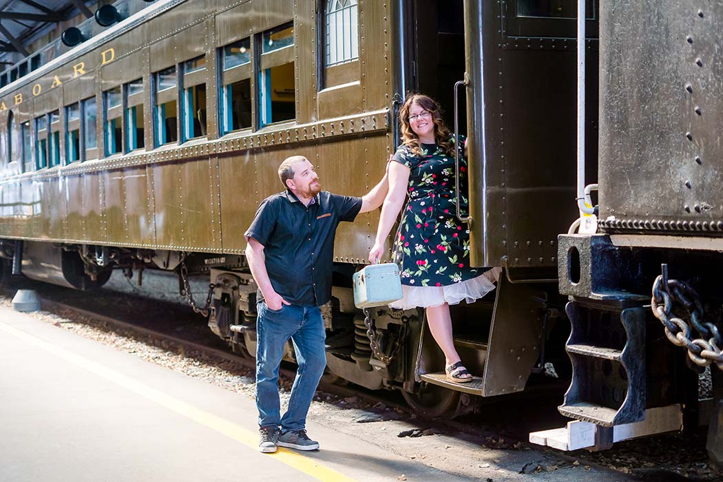 train museum surprise proposal photoshoot miami